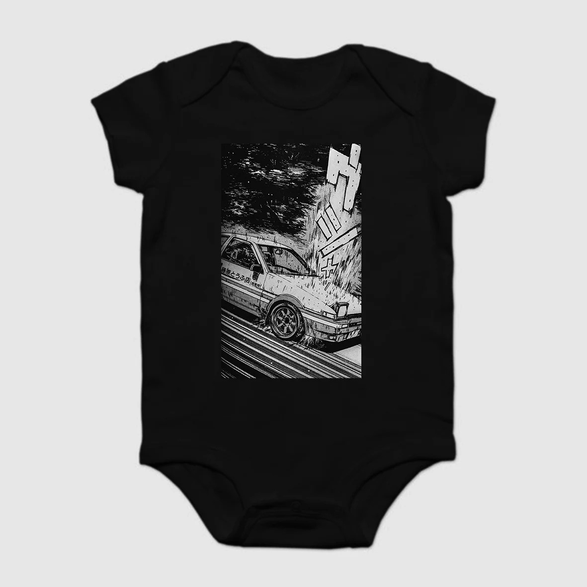 

Baby Onesie Baby Bodysuits kid t shirt Printed Cotton Short-Sleeve Initial D Toyota AE86 Drifting