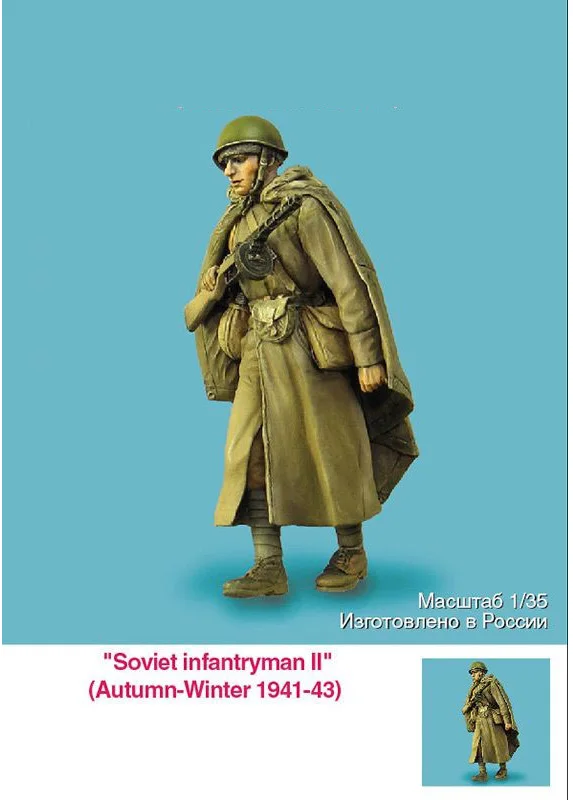 Scale Models 1/ 35 Soviet infantryman soldier Winter figure Historical ...