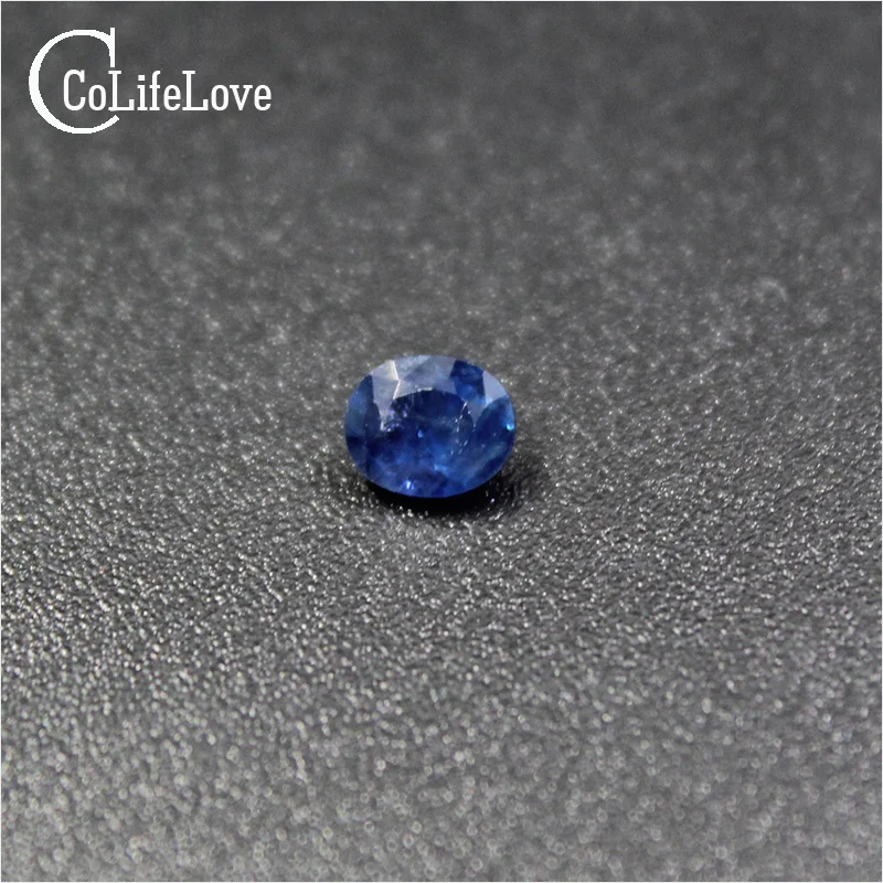 Ослепительный натуральный сапфир свободный драгоценный камень 4 мм * 5 0 35 Ct
