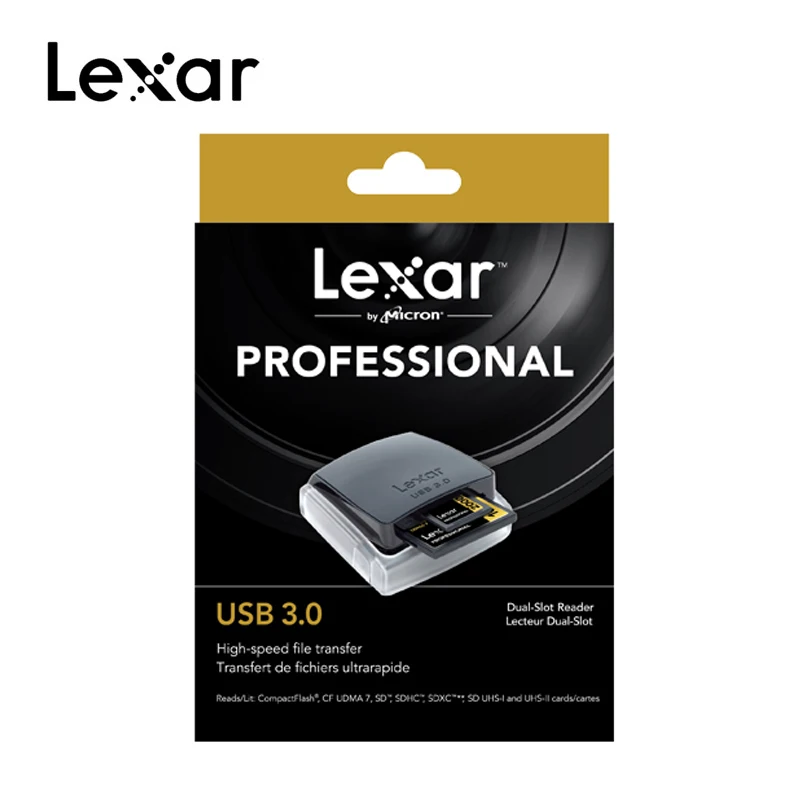 Lexar tarjeta externa lector de alta velocidad USB Profesional 3,0 CompactFlash SDXC/SDHC ranura doble lector hasta 500 MB/S - 6