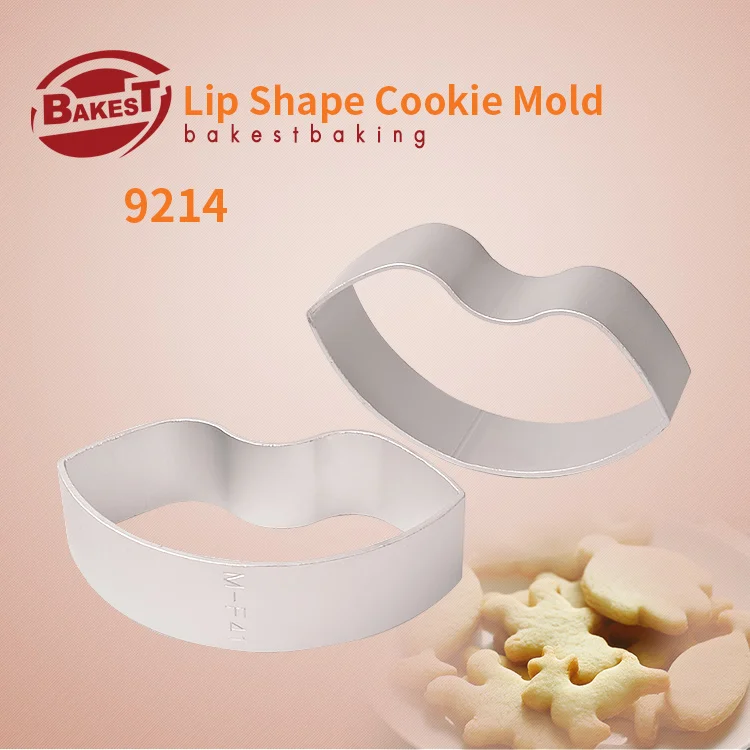 BAKEST 10 шт./лот губ Форма Cookie Mold алюминиевый сплав печенье резак