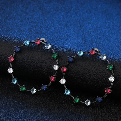 Black gold plating Модные серьги для женщин, инкрустированный куб, циркониевые серьги, модные высококачественные длинные серьги, романтический подарок - Окраска металла: Black gold plating