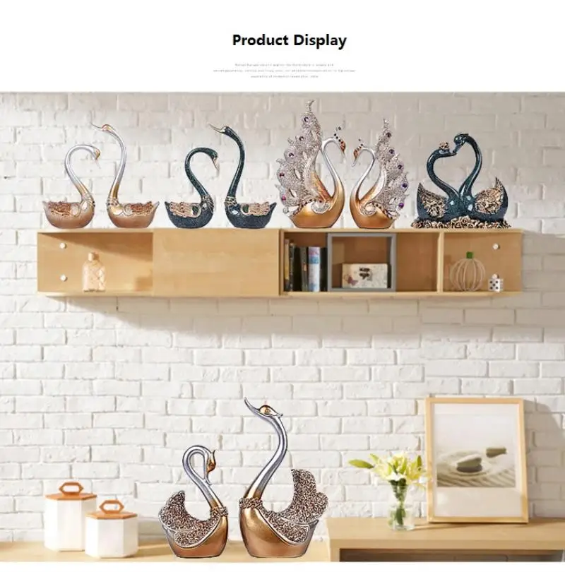 Creative Couple Swan Decoration Home Furnishing Living Room TV Cabinet Decoration Wedding Gift Wedding Gift