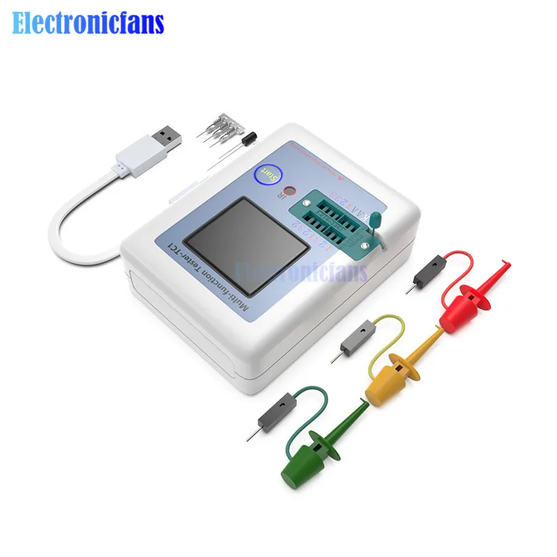 Транзистор тестер 1,8 дюймов красочный дисплей Многофункциональный LCR-TC1 тестер детектор для диода Триод конденсатор резистор NPN PNP