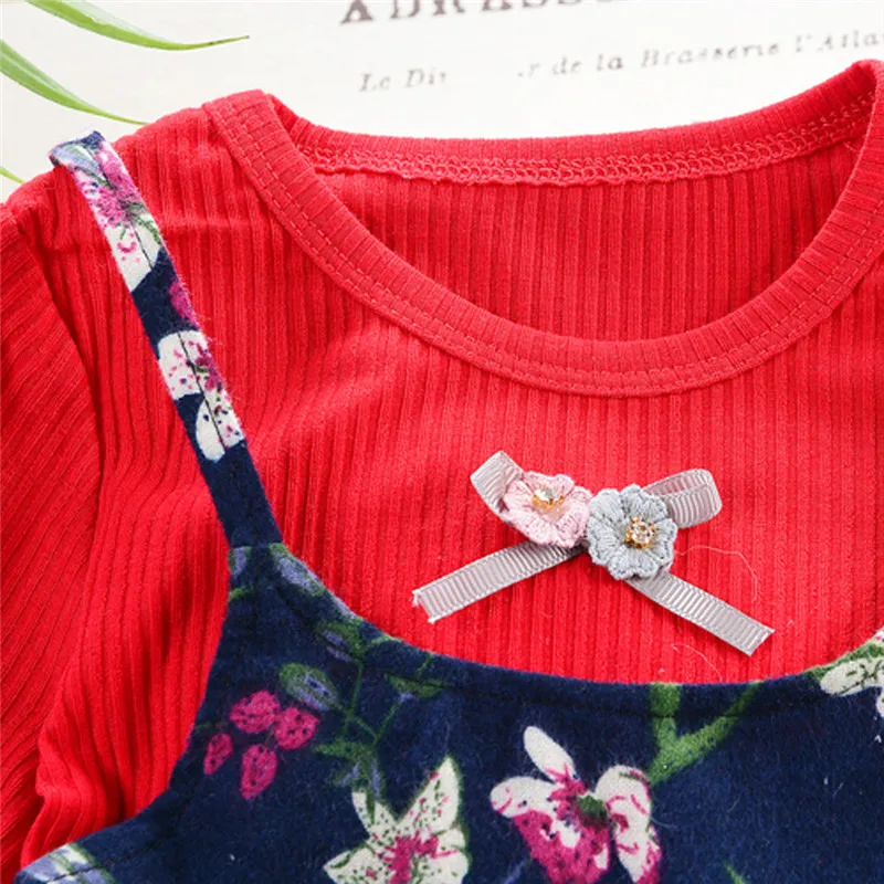 Summer new Toddler Baby Kids Girls Ruched Ruffles Floral Flowers Princess Dresses Clothes fashion cute design (23)