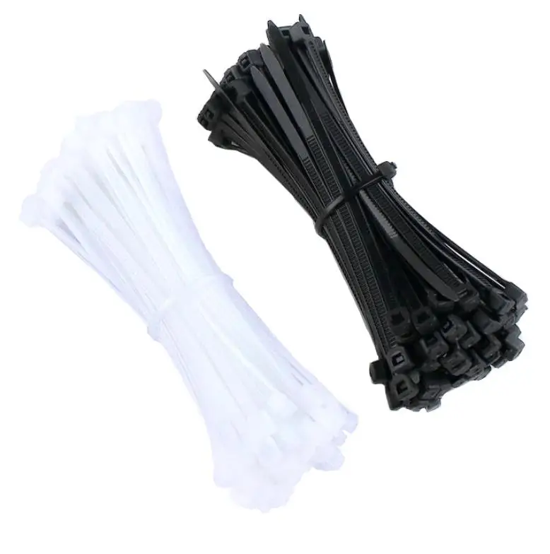

100PCS 3 X 60/80/100/120/150/200mm Black white Milk Cable Wire Zip Ties Self Locking nylon cable ties