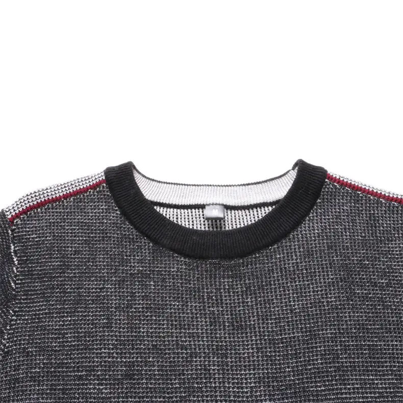 MuLS 2019 Birdseye Knit Sweater Men Pullover Colored Wool Spring Sweater Jumpers Autumn Male Cotton knitwear Blue Black Red Grey 01