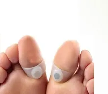 1pair Soft Silicone Toe Rings Slimming Foot Massage Magnetic Fat Burning For font b Weight b