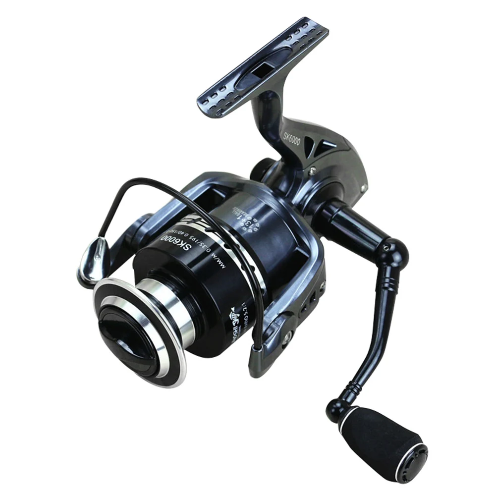 

New Spinning Fishing Reel CNC Machined Handle EVA Knob 13+1 BB Ball Bearing Wheel Fish Tools SK2000-7000 ALS88