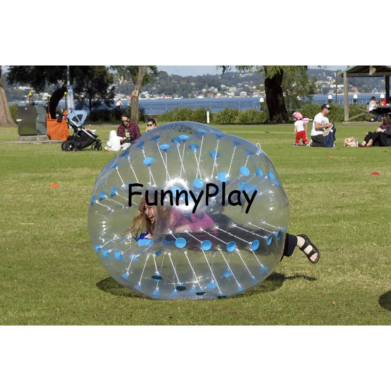 Zorb Football body bumper Suit full body costumes Body Inflatable bubble  Air Bumper transparent human bumper balls with dot