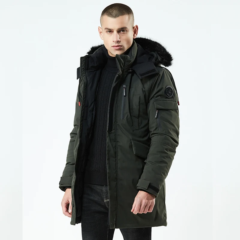Goedkoop Mode Winter Parka Mannen 30 Graden Nieuwe Jas Jassen Mannen Warme Jas Casual Parka Verdikking Jas Mannen Voor Winter 8Y21F