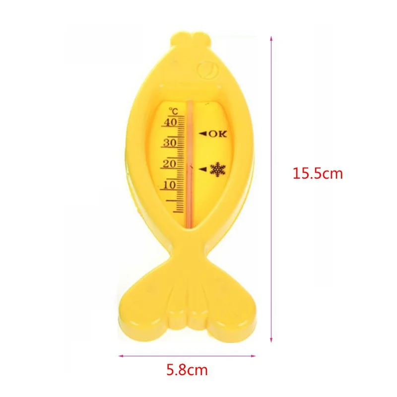 

Lovely Baby Bath Thermometers Toy Floating Water Thermometers Float Fish Shaped Safe Plastic Tub Watering Sensor Thermometer