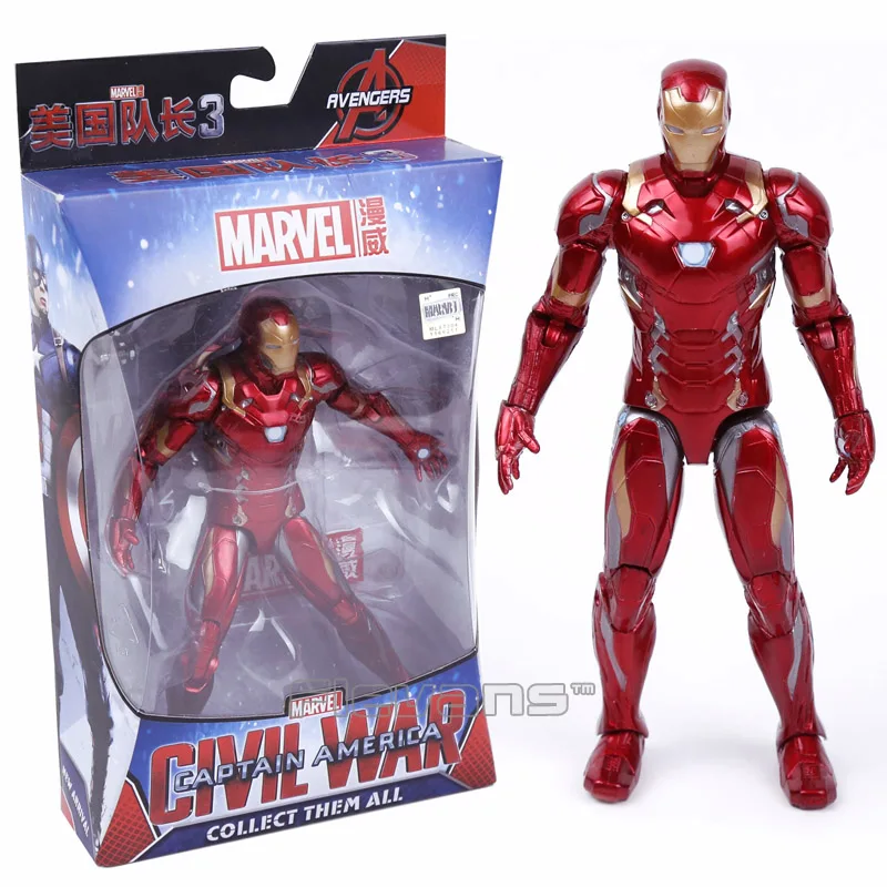 

Avengers Iron Man Black Panther Hawkeye Captain America Vision Black Widow PVC Action Figure Collectible Model Toy Boxed