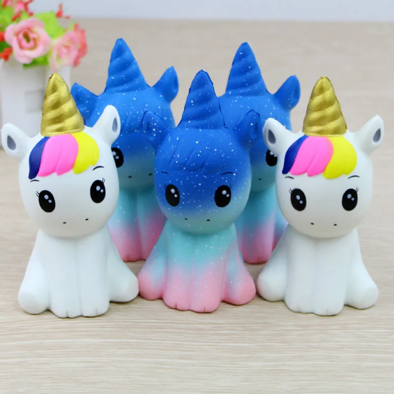 

PU Unicorn bear Animals Squishy jumbo cute Slow Rising Kawaii Squish Toy for Kids anti Stress Reliever Squeeze toy phone strap
