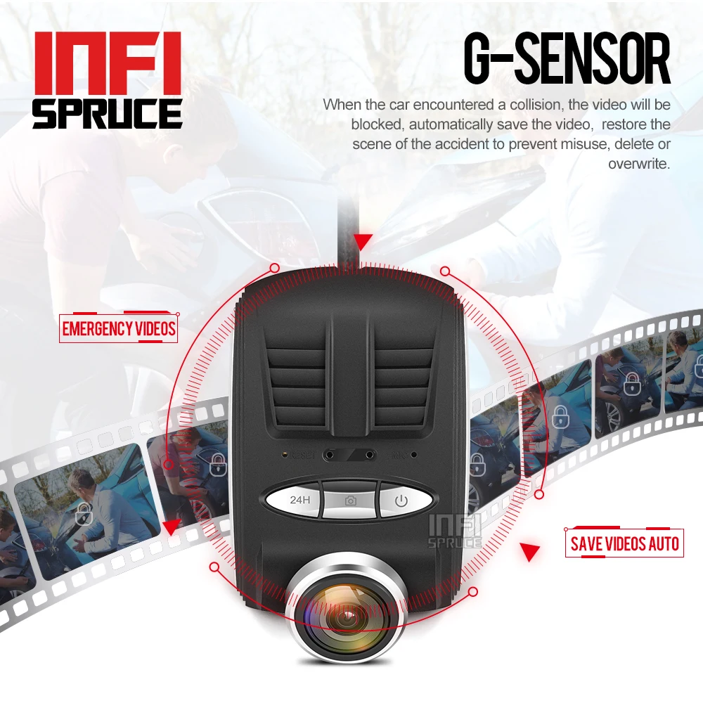 Infisruce 1080 P Автомобильный Wi Fi DVR универсальная установка dush cam Автомобильная камера