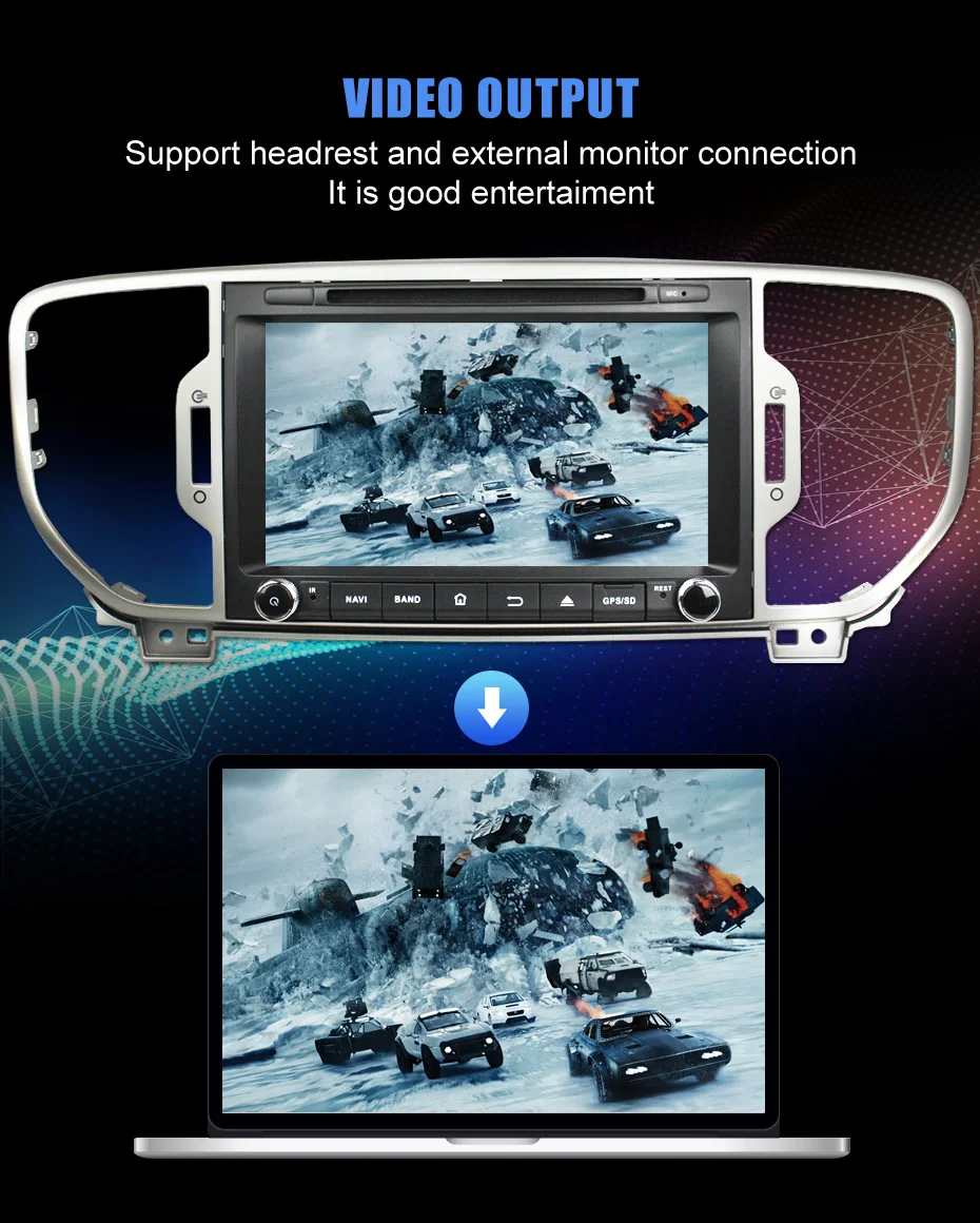 Clearance KANOR Android 9.0 Octa Core 4+32g Car DVD Player for KIA Sportage 2016 car radio audio video player 2 din gps navigation 6