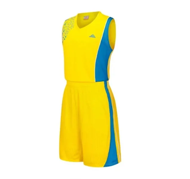 LiDong новые баскетбольные майки спортивная форма без рукавов рубашки и шорты команды тренировочные комплекты, самостоятельная настройка доступны 060 - Цвет: yellow