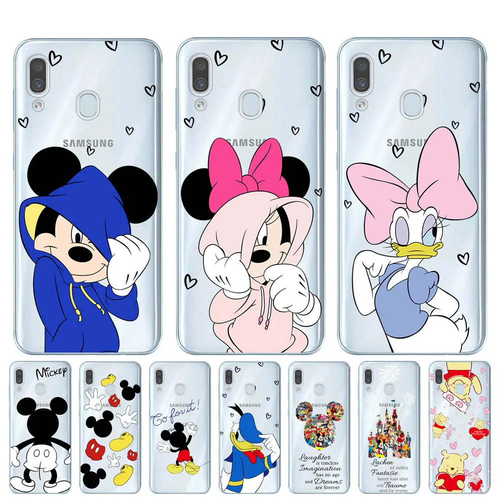 Чехол Minnie для samsung Galaxy A50 A505 6,", Мягкая силиконовая задняя крышка из ТПУ для телефона samsung A10 A20 A30 A40 A50 A70, чехол-бампер