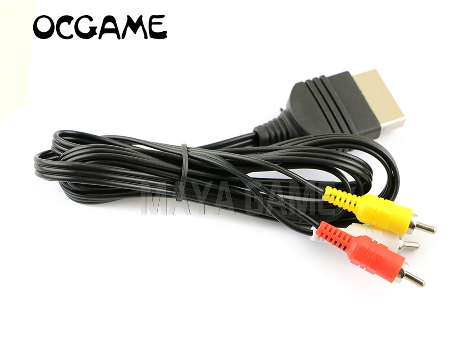 

OCGAME 10 шт./лот 1,8 м HD TV AV RCA аудио видео композитный кабель Шнур для консоли Xbox видео игры стандартный AV кабель