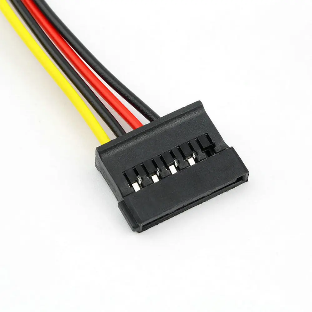 wholesale 10pcs/lot SATA to IDE power cable 4 Pin IDE Male To 2 Port 15