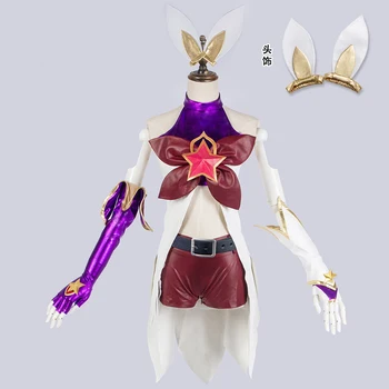 

Jinx LOL Star Guardien Magic Girl PU Leather Uniforms Cosplay Costume Free Shipping