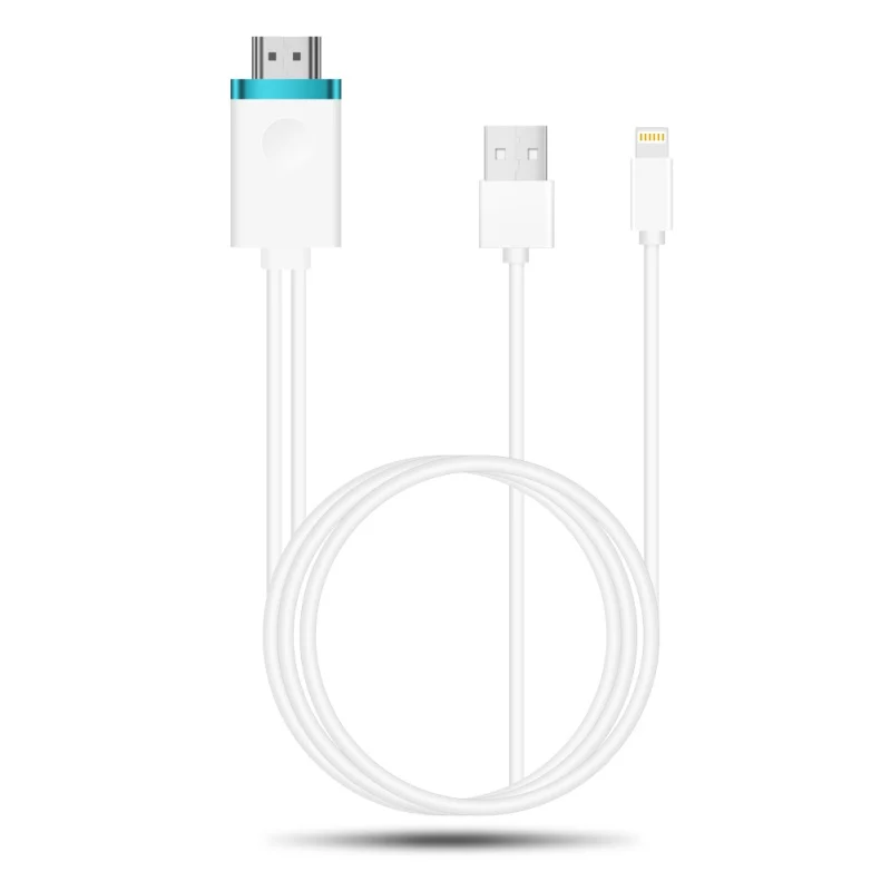 USB to HDMI Digital AV Cable Phone Tablet To Big Screen TV Adapter 1080P HD Cord Video Movie Supplies For iPhone X 8 | Электроника
