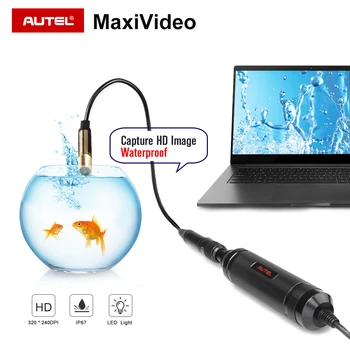 Autel MaxiVideo MV105/108 Automotive Inspection Camera 5.5/8.5 mm Image Head Work with MaxiSys PC Record image car diagnostic 1