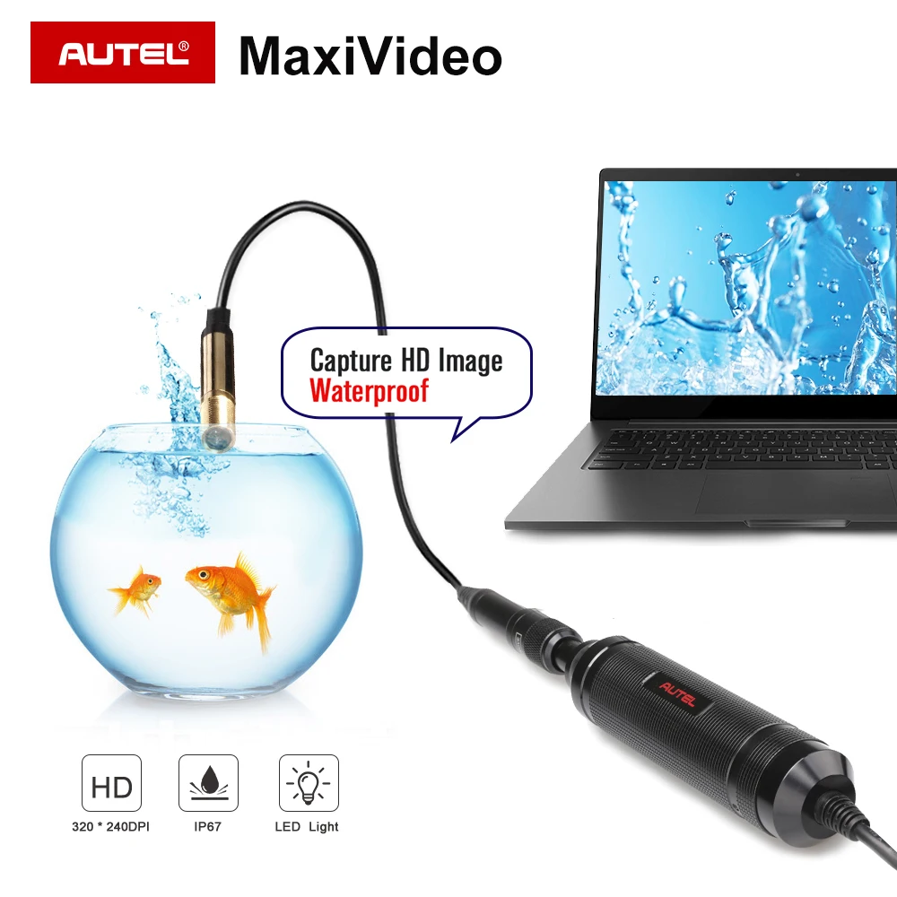 Autel MaxiVideo мм MV108 8,5 мм Цифровой инспекции камера мощный и идеально подходит для проверки большинства свечей зажигания отверстия