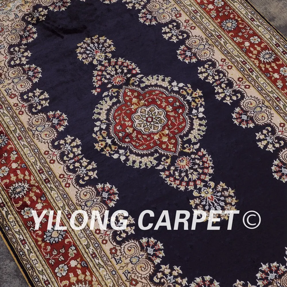 Yilong 3'x5 "турецкий ковер шелк сад ковер Изысканный Роскошный синий традиционные восточные ковры (LH852B3x5)