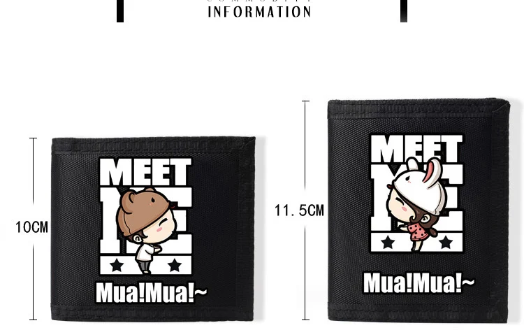 Cute Cartoon Lover Wallets for Boys and Girls Oxford Carteira Short Velcro Wallets (3)