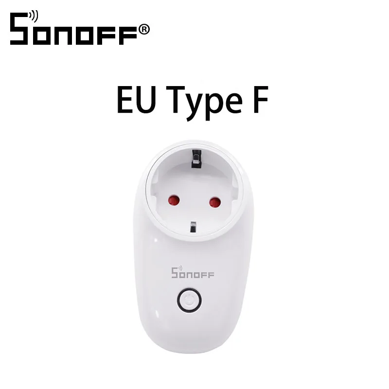 Sonoff S26 Базовая WiFi умная розетка AU/CN/EU/UK/US Беспроводная вилка умный дом переключатель питания розетки работают с Alexa Google Assistant - Комплект: S26 EU F