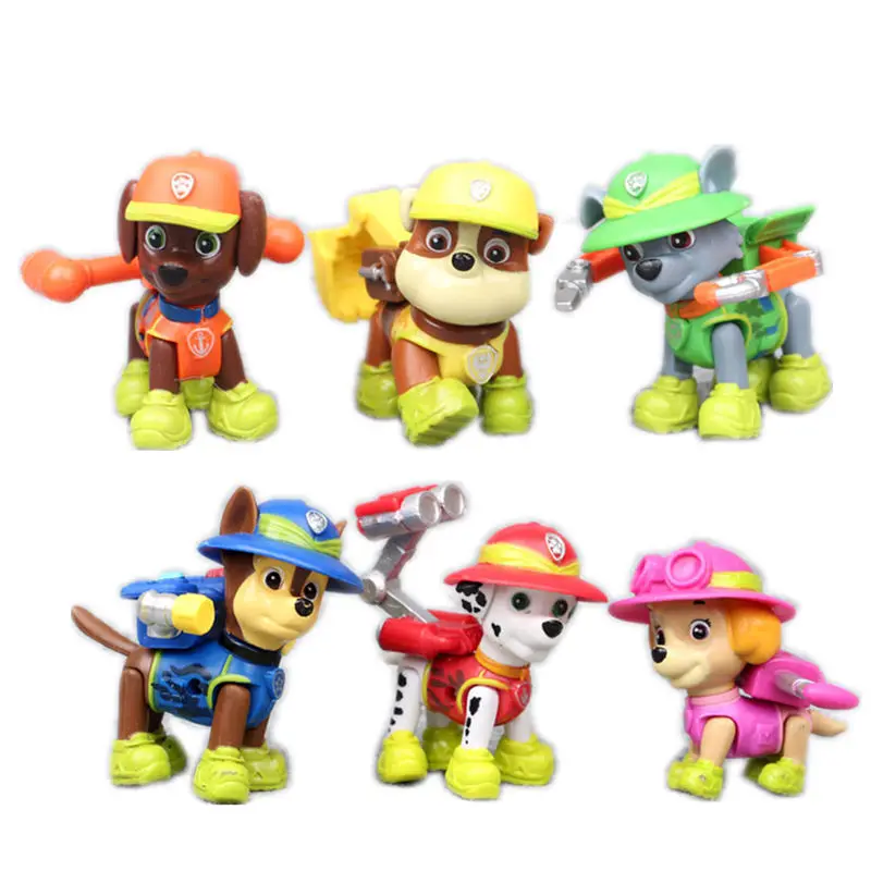 

Paw Patrol Dog 6/set Rubber Material Patrol Harmless Patrulla Canina Action Figure Action Anime Model Toys of Children Gift