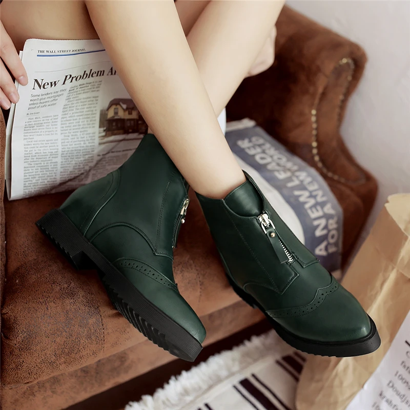 KarinLuna/ г.,, женская обувь с перфорацией типа «броги» ботильоны наивысшего качества женская обувь удобные ботинки в британском стиле