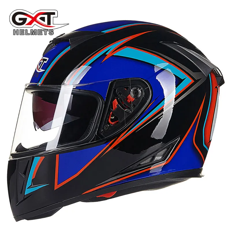 GXT мотоциклетный шлем Casco Moto Double Viso Moto шлемы полное лицо для верховой езды мотокросс шлем Capacete Motociclista для мужчин - Цвет: A7