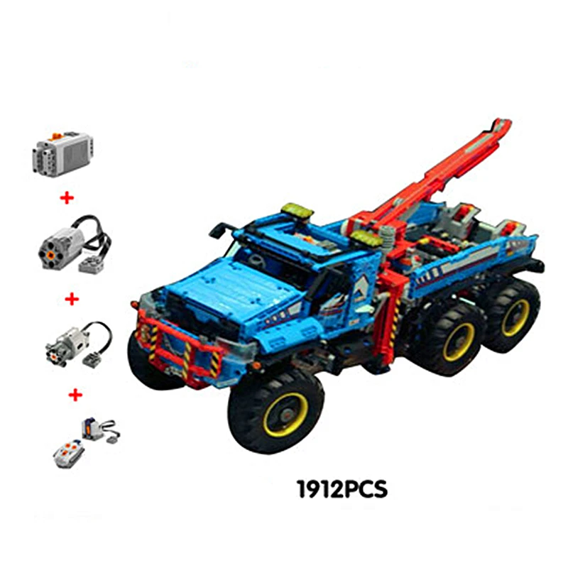

legoing RC car All Terrain Tow Truck Bricks Technic Remote Control Building Blocks Boy Birthday Gift Toys