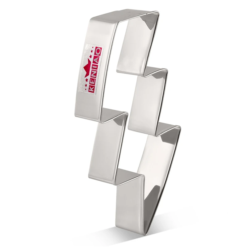 

KENIAO Flash Cookie Cutter for Kids - 5.5 x 11.8 cm - Weather Biscuit and Fondant Cutter - Stainless Steel