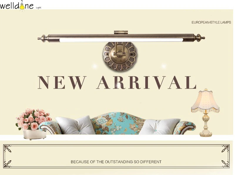 الأمريكية خمر LED مرآة الحمام مصباح الغرور مقاوم للرطوبة فندق بار تركيبة إضاءة شحن مجاني