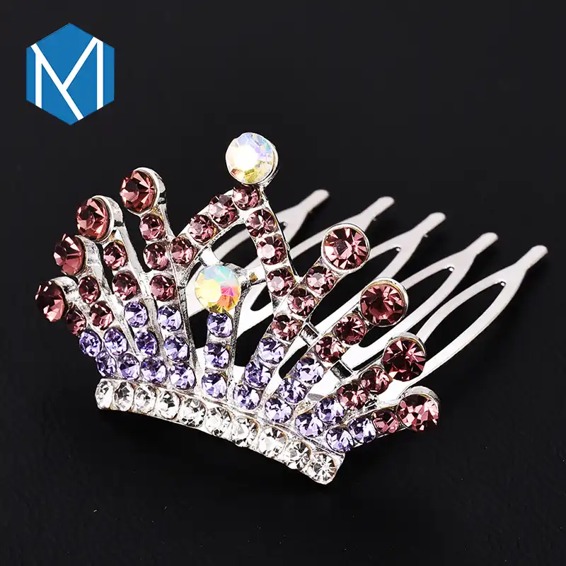 M Mism Children Girls Wedding Colorful Crown Style Hair
