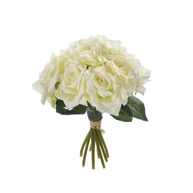 10 шт./лот искусственные розы свадебный букет белый розовый тайская королевская роза шелковые цветы для дома украшения свадебная вечеринка декор - Цвет: A4
