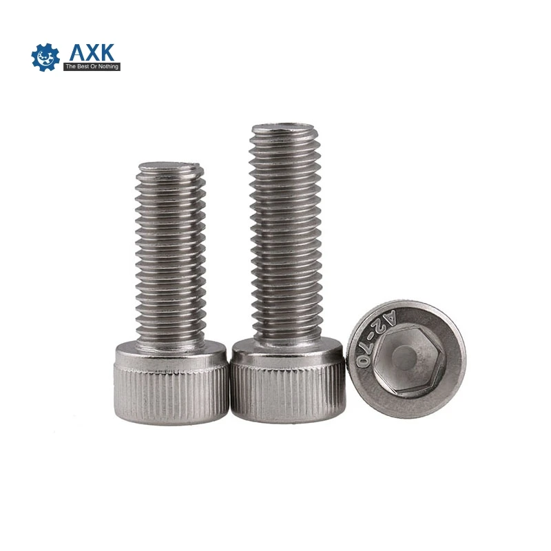 

100pcs/lot M2.5*3/4/5/6/8/10/12/14/16/18/20 DIN912 Stainless steel hex socket cap screw allen bolt