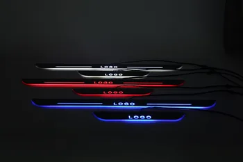 EOsuns カスタマイズされた Led 移動ドアスカッフポイントで Nerf バー & ランニングボードドア敷居光オーバーレイライニングため honda アコード 2008 -2016