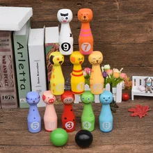 12 шт./компл. разноцветные Мультяшные животные плоские тубы Боулинг дети Бодибилдинг игрушка для родителей головоломка игрушка подарок на день рождения для детей