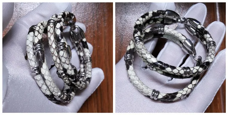 Новейший роскошный браслет из кожи питона змеиная кожа для часов из натуральной кожи для женщин и мужчин
