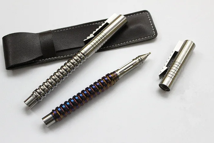 

Spiral Pen Holder Titanium Alloy EDC Defense Pen Tactical Signing Pen Multi Tools Tactical Broken Window Pen