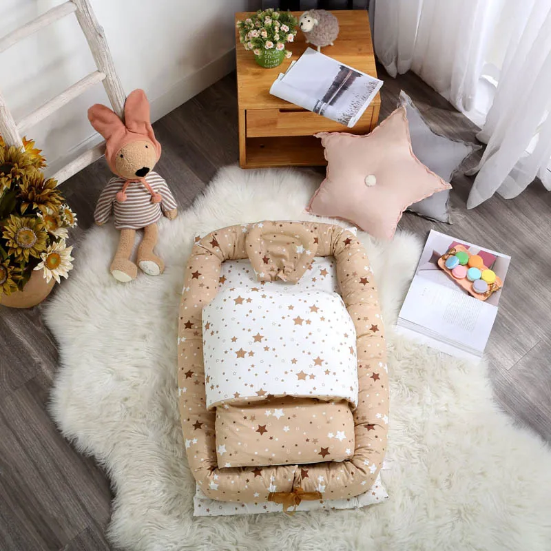 Новорожденный Постельное белье туристическая кроватка гнездо Одеяло Bebe