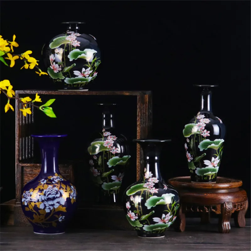 Керамическая ваза Jingdezhen украшение для гостиной Цветочная композиция