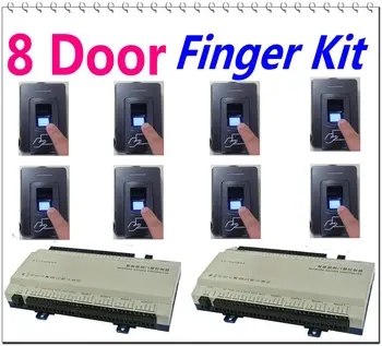 

8 Door Web Access Controller System Configuration with Controller Panel Board TCP/IP LANNetwork+8 pcs of Fingerprint/Card reader