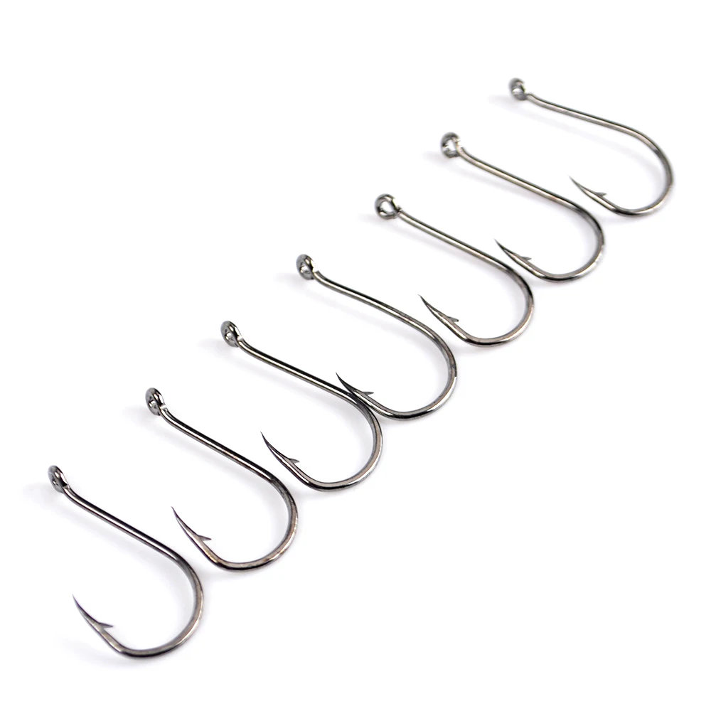 Fishing hooks Circle Carp Eyed Size 2/0#-1/0# 8pcs 1#-8# 10pcs Ring eye Japan Fishhook hooks Fishhook Single Jig Hook Pech