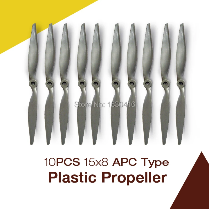 Maytech 10pcs APC plastic propeller 15x8 inch EP with ring adapter rc verti plane aircraft props