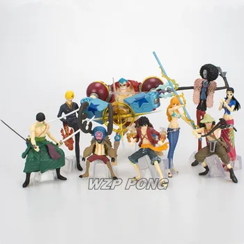 

9 Pcs/set One Piece Battle Ver Figurine Dolls Toys PVC Luffy The Straw Hat Pirates Action Figure Collectible Model Toy Gift
